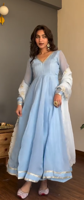 Heavily Embroidered Peplum Sharara Suit - Image 7