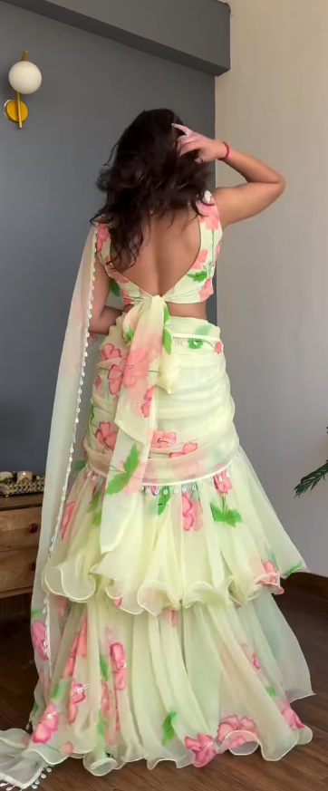 Heavily Embroidered Peplum Sharara Suit - Image 6