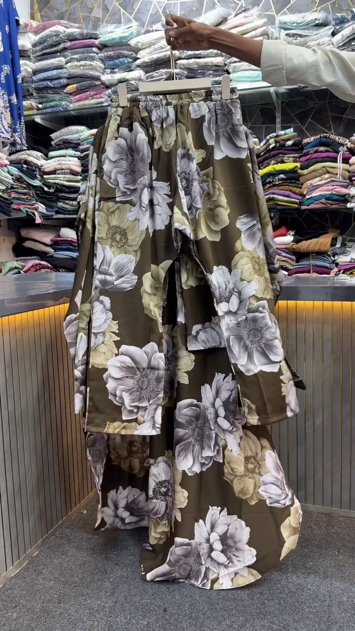 Elegant Floral Printed Kaftan Dress for Women – Soft, Flowy & Graceful Wear - Image 2