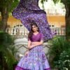 1214LUVMAIN.jpg Lavender Pichwai & Patola Print Tussar Silk Lehenga Choli with Zari Weaving Border