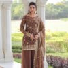 LW-9300_5.jpg Bronze Color Fendy Silk Sharara Set