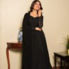 TAN111_4.jpg Black Georgette Lucknowi Work Anarkali Suit Set